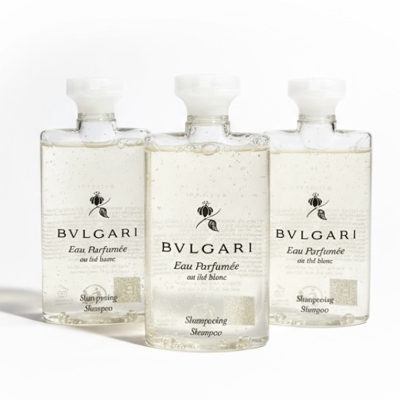 BVLGARI Eau Parfumée au Thé Blanc Shampoo Set of 3 White Tea 75ml NEW - Picture 3 of 11